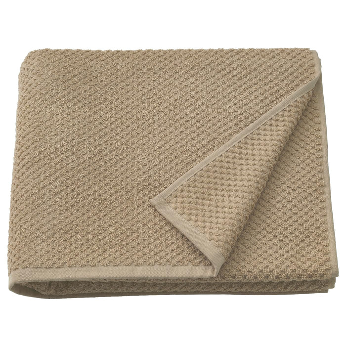 IKEA Beige Bathroom Essentials Set – Bath Mat 40x60 cm, Bath Towel 70x140 cm, Bath Robe & Slippers (L/XL)