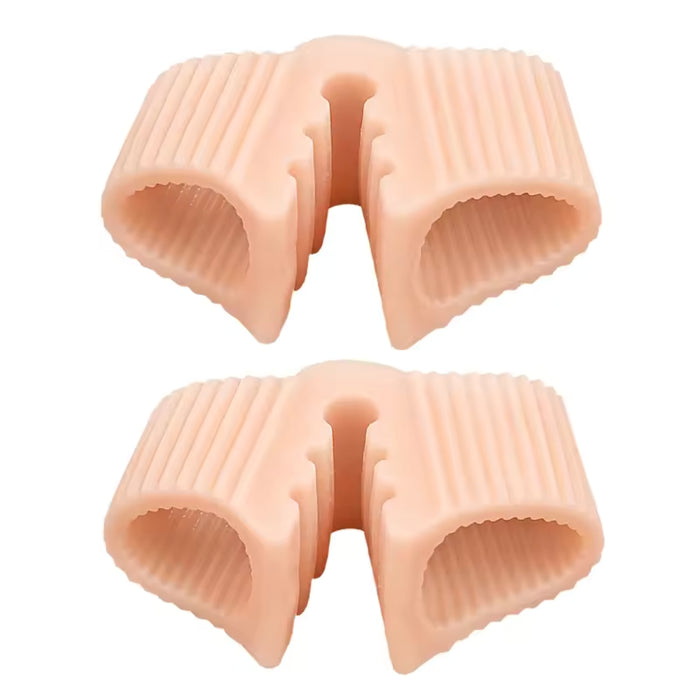 Digital Shoppy double‑hole gel toe separator translucent silicone bunion corrector #7385