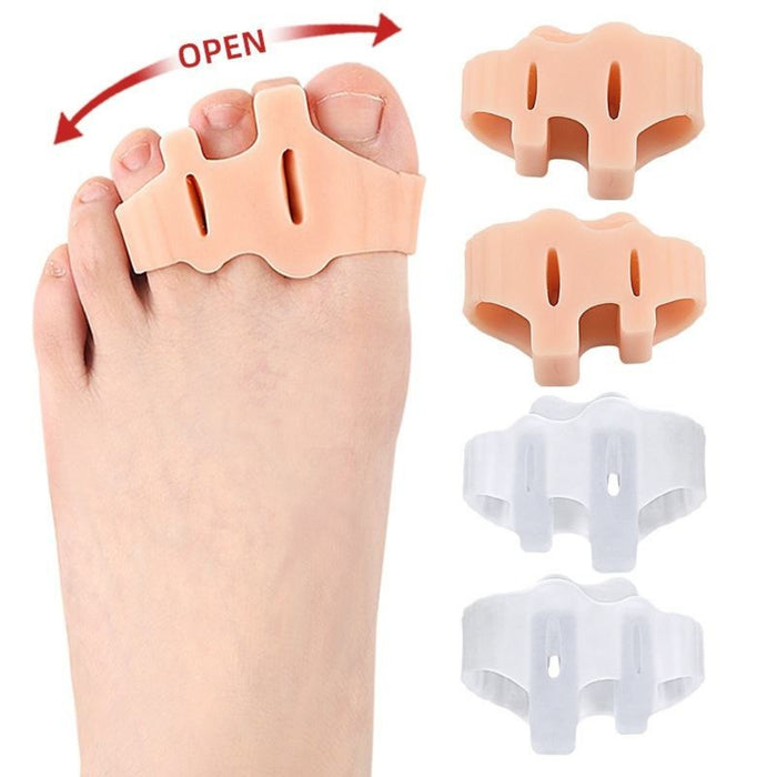Digital Shoppy bunion correction toe separator before and after use demonstration with alignment improvement