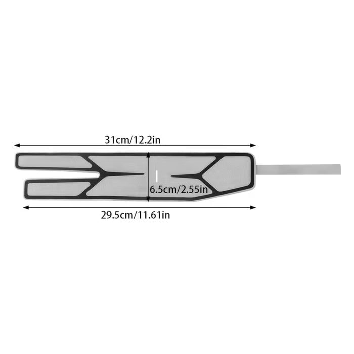 Technical dimension diagram showing the wrist strap's total length of 31 cm and width of 6.5 cm.