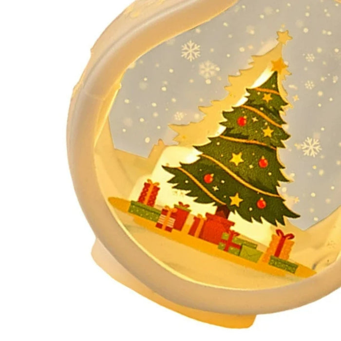 Digital Shoppy LED Christmas Candle Lamp, White Shell Tree Ornament - Decorative Light