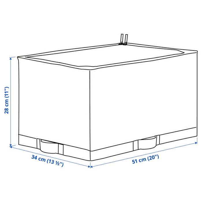 IKEA STUK Storage Case White/Black 34x51x28 cm with ANLEDNING Napkin White/Red 45x45 cm 2 Pack