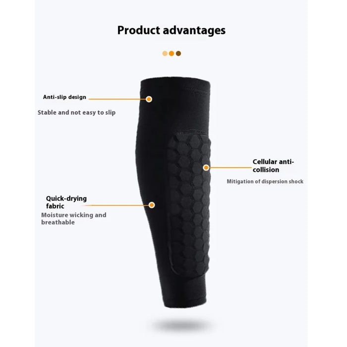 Digital Shoppy Honeycomb Shank Protection Foot Sock Men's Anti-collision Non-slip