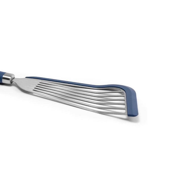 Digital Shoppy Stainless Steel/Silicon Cooking Shovel – Slotted Turner for Kitchen Use - Blue