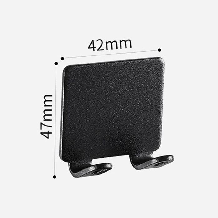 Black wall-mounted hook with labeled dimensions: 42mm width, 47mm height