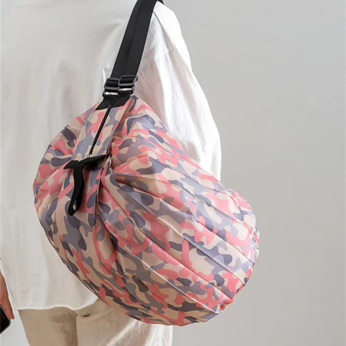 Digital Shoppy Foldable Shopping Bag,Pink – Large Capacity, Reusable & Portable