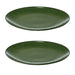 IKEA PELARKAKTUS 26 cm green dinner plate with a rustic, textured circular pattern and glossy finish. (2 -pack)