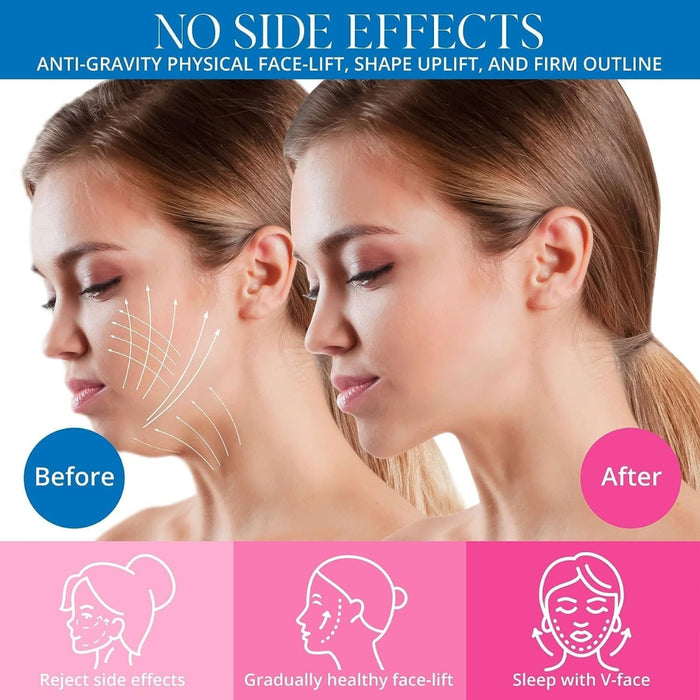 Digital Shoppy V-Line Face Slimming Mask, pink – Reusable Chin Up Belt for Jawline Lift