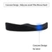 Black ergonomic wrist rest with concave design and blue glow effect – shaped to reduce mouse hand strain and support wrist posture – 1598452347809 13936001