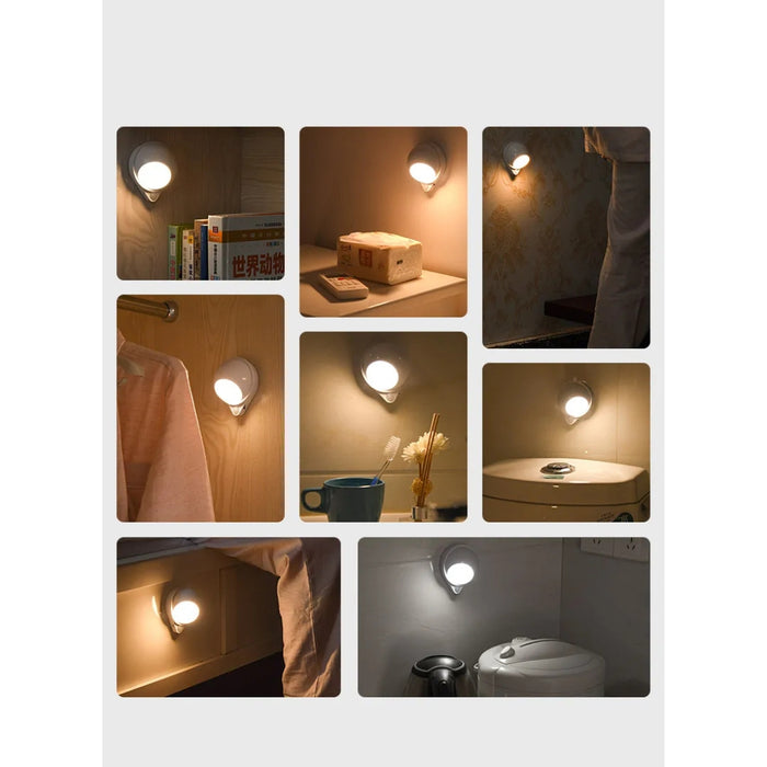 Digital Shoppy Wireless USB Rechargeable Sensor Night Light – Warm LED for Bedroom, Porch, Balcony & Corridor