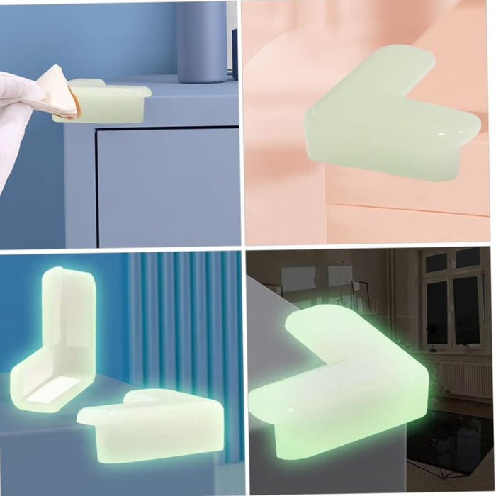 Digital Shoppy Luminous Corner Protector – Transparent Silicone Anti-Collision Stickers – 4-Pack