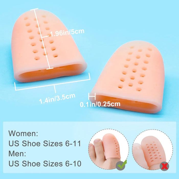 Digital Shoppy 1pair Silicone Toe Protector Sleeve - High Heels & Thumb Support - Large