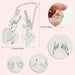 Nose Bridge Lifter – Non-Surgical Shaping Clip, Comfortable Fit, product dimensions and multi-angle views of transparent clip