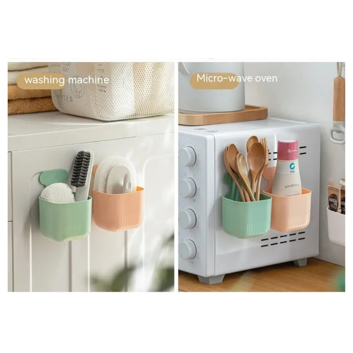 Digital Shoppy Magnetic Wall Hanging Storage Box Kitchen Storage - Green