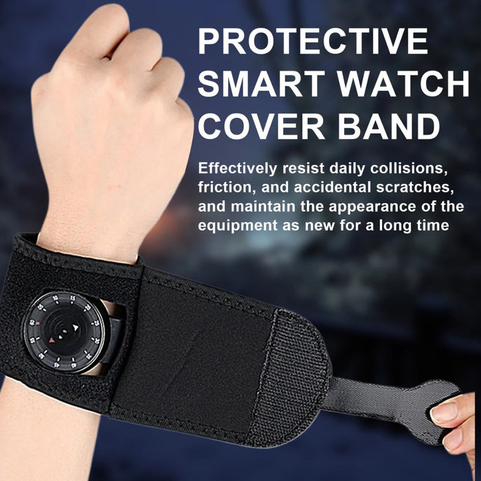 Digital Shoppy Wrist Compression Strap & Wrap — Black with Centre Hole | Adjustable Brace for Support & Recovery