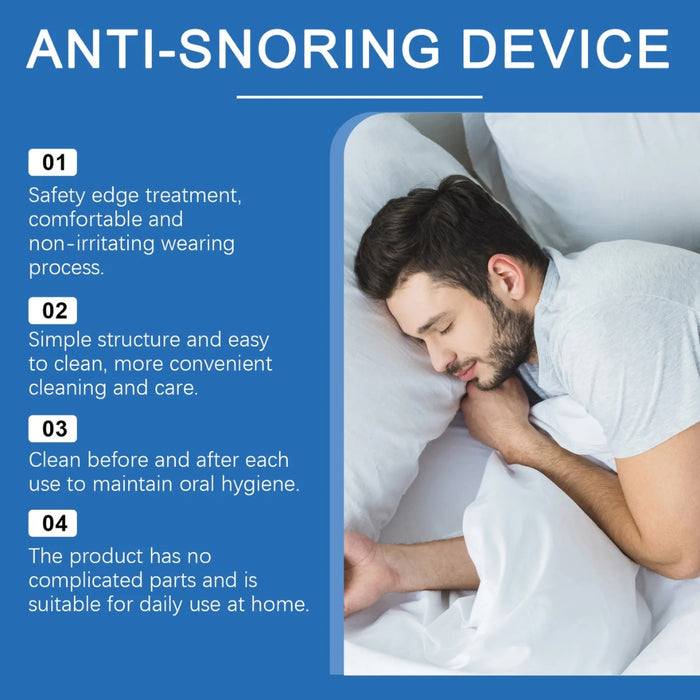 Digital Shoppy Anti-Snoring Mouthpiece – Soft Silicone Sleep Aid – Blue