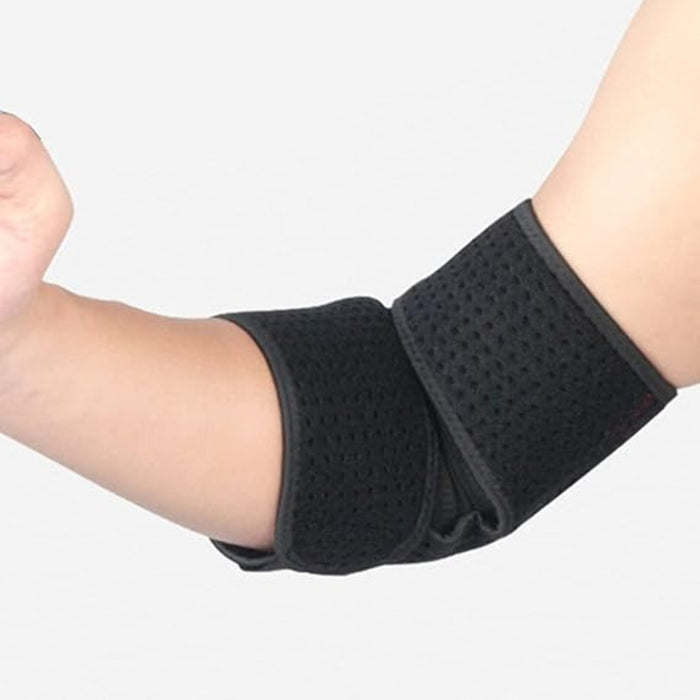 Digital Shoppy Breathable Elbow Support Sleeve – Adjustable Winding Strap - Black