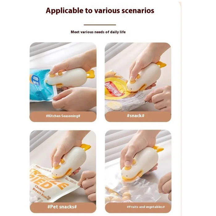 Digital Shoppy Small Yellow Duck Rechargeable Sealing Machine