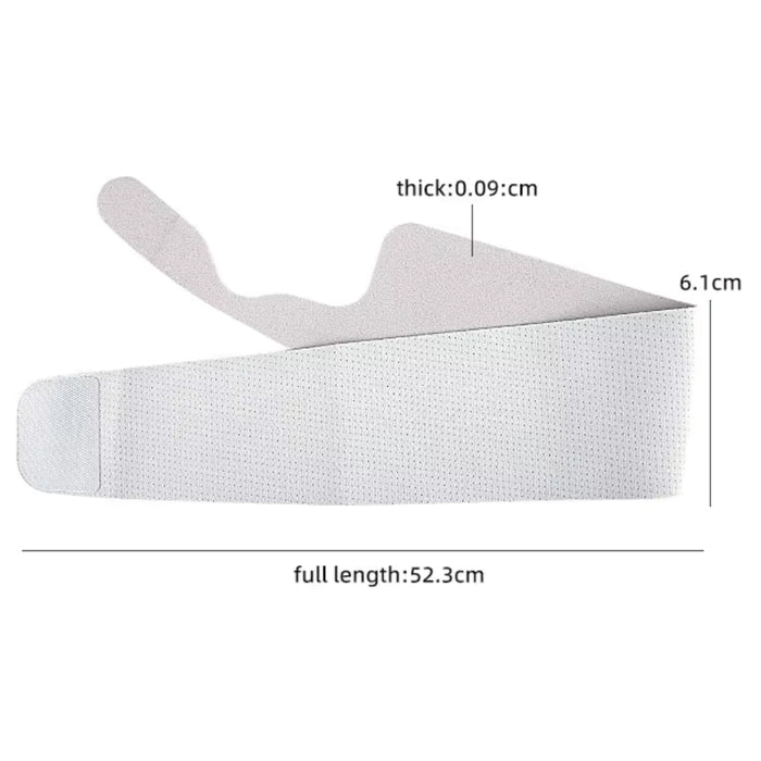  Wrist brace white perforated strap with labeled dimensions 52.3 × 6.1 × 0.09 cm