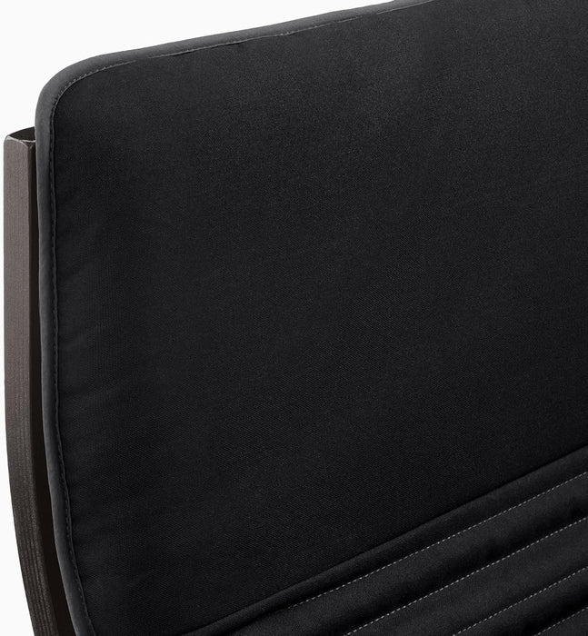 IKEA POÄNG Armchair and footstool, black-brown/Knisa black