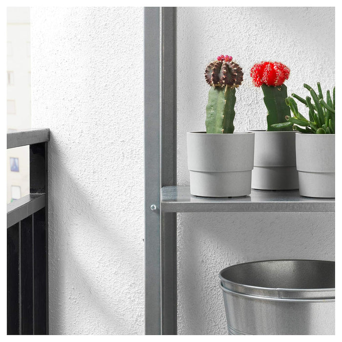 IKEA  FEJKA Artificial potted plant, oregan, 9 cm with Plant pot, in/outdoor grey, 9 cm (3 ½ ")