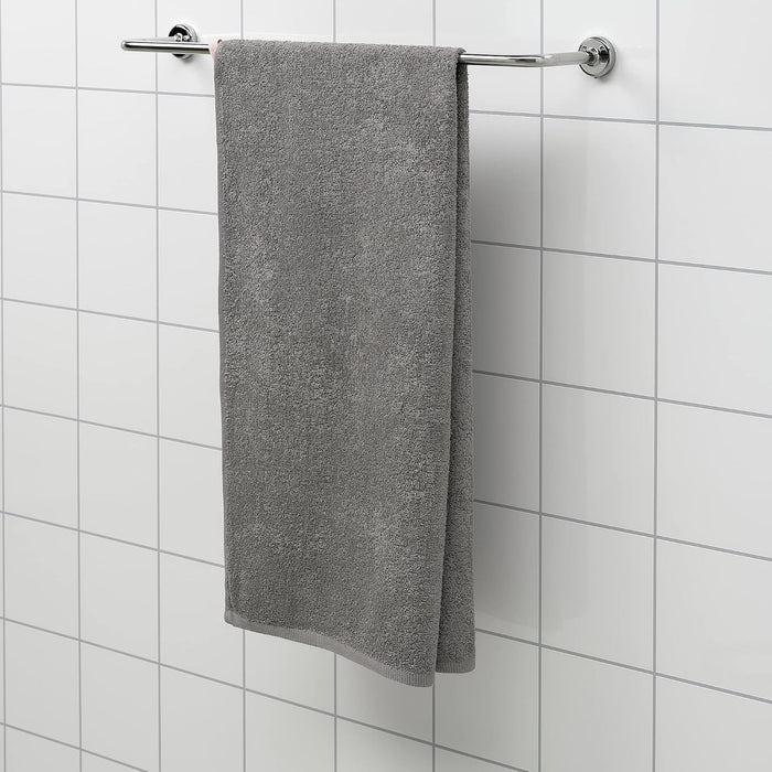 IKEA Grey Bathroom Essentials Set – Bath Mat 40x60 cm, Bath Towel 70x140 cm, Bath Robe & Slippers (L/XL)