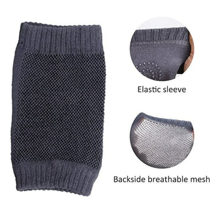 Baby anti-slip knee pads – close-up of elastic sleeve with breathable mesh and stretchable design