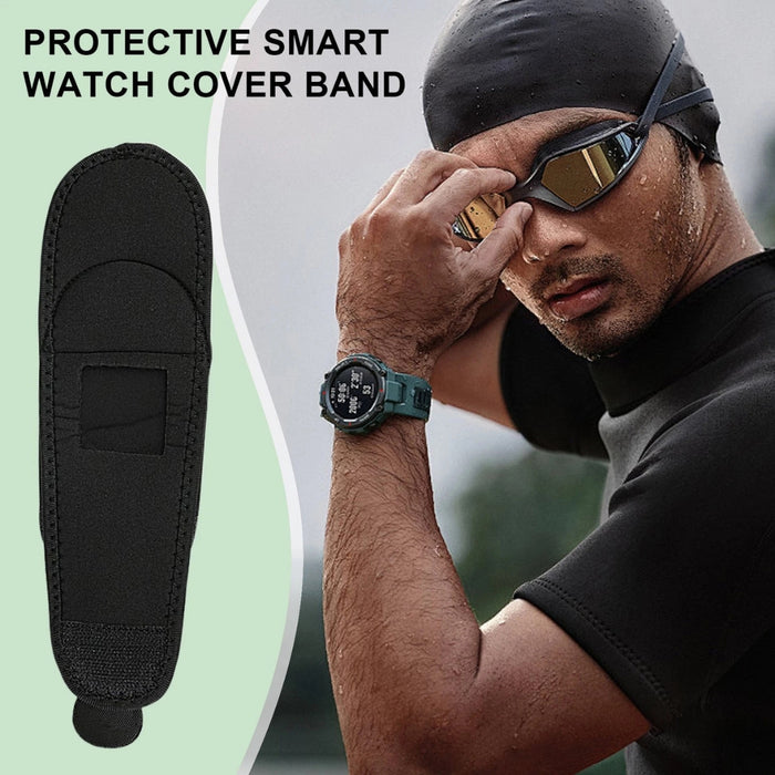 Digital Shoppy Wrist Compression Strap & Wrap — Black with Centre Hole | Adjustable Brace for Support & Recovery