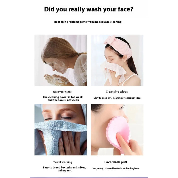 Digital Shoppy Beige Electric Face Cleanser – Makeup Remover & Massage Tool