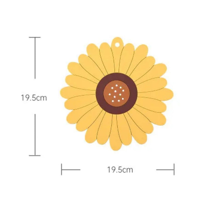 Digital Shoppy  Sunflower Potholder, 19.5 cm – Decorative Heat-Resistant Pad