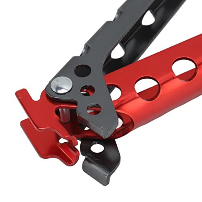 Digital Shoppy Aluminum Pot Gripper, red – Anti-Scald, Non-Slip | In/Outdoor Cooking