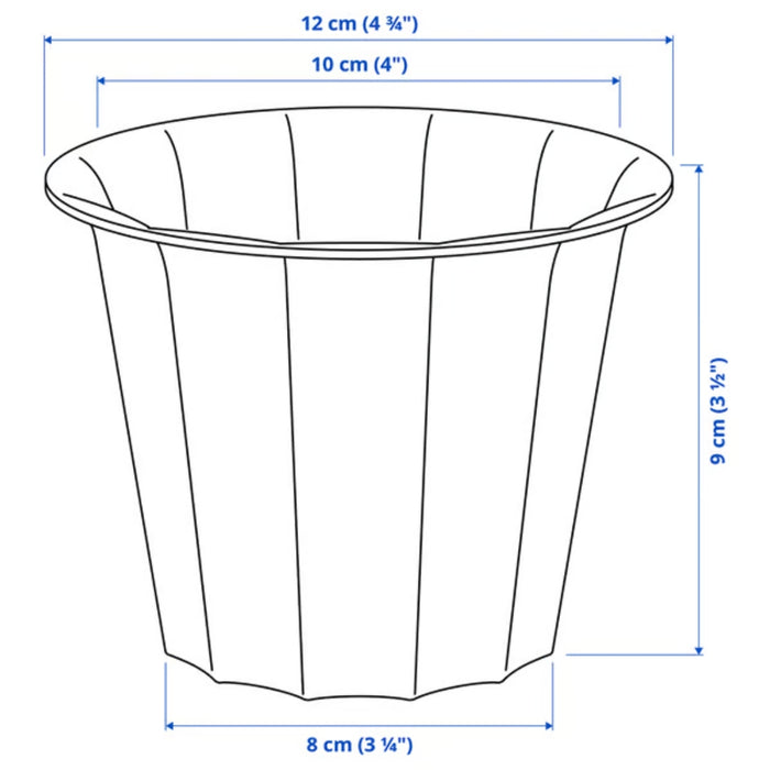 IKEA Artificial Plant Set - FEJKA Butterfly plant, 9 cm & BUSKVERK Grey Plant Pot (9 cm)