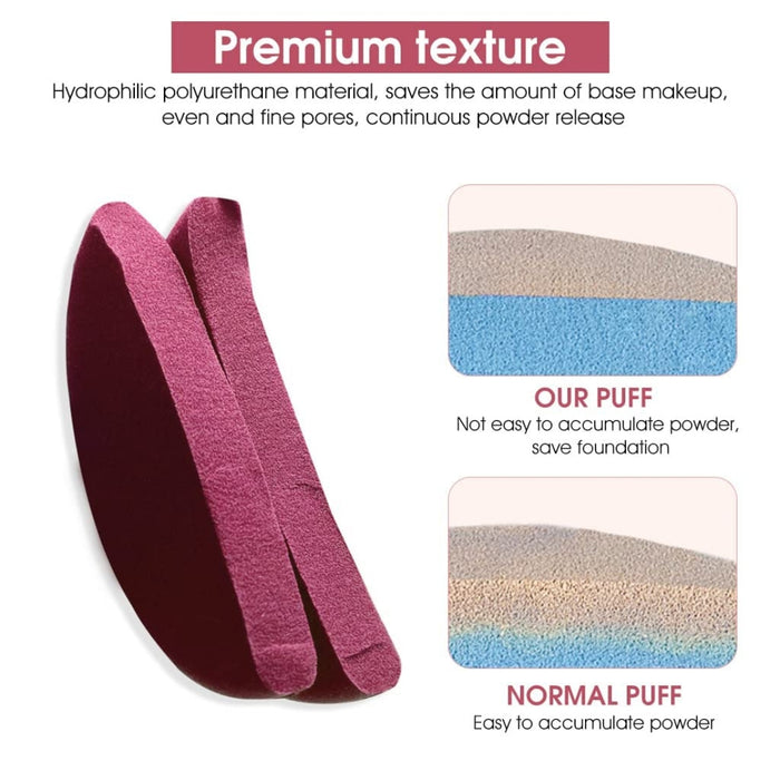 Digital Shoppy 7pcs Pink Makeup Sponge Set - Non-Latex BB Cream Powder Puff