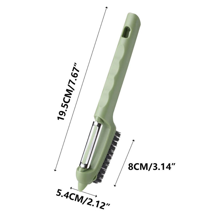 Digital Shoppy Kitchen Fruit Peeler with Cleaning Brush – Green
