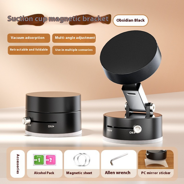 Digital Shoppy Foldable Magnetic Vacuum Car Phone Holder Foldable Suction Cup with Suction Cup Hands-Free Navigation for Smart Phone