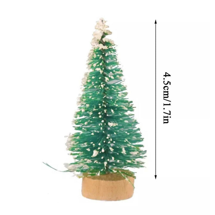 Digital Shoppy Mini Cedar Christmas Tree – 4-Pack Tabletop Ornaments