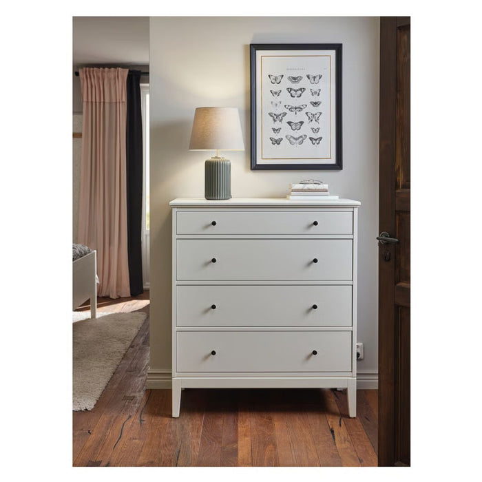 IKEA SNÖBYAR Table lamp, grey-turquoise ceramic/grey, 52 cm (20 ")