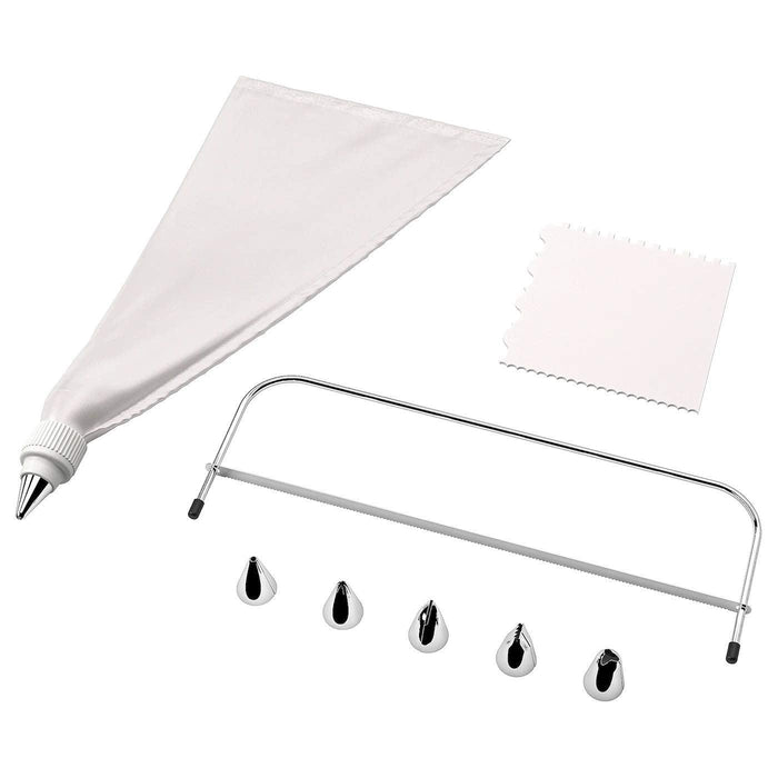 IKEA SMAKSAM/TÅRTBAK/VINTER Cake decoration set with Baking mould, diamond-shaped/silicone and Baking cup, Christmas pattern multicolour