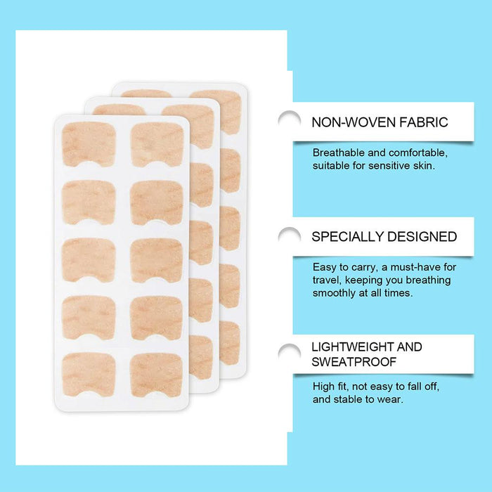 Breathing Aid Kit for Snoring Relief - 15x Nasal Strips + Adjustable Nose Clip for Better Sleep