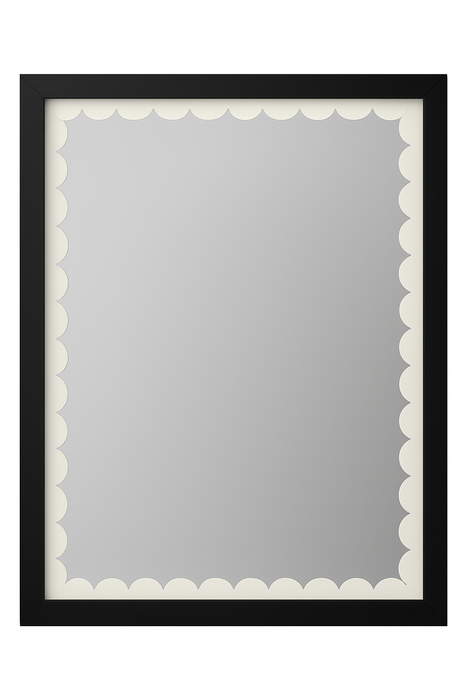 IKEA RÖDALM/RUNDOXEL Frame, black, 30x40 cm with Mirror, white, 30x40 cm