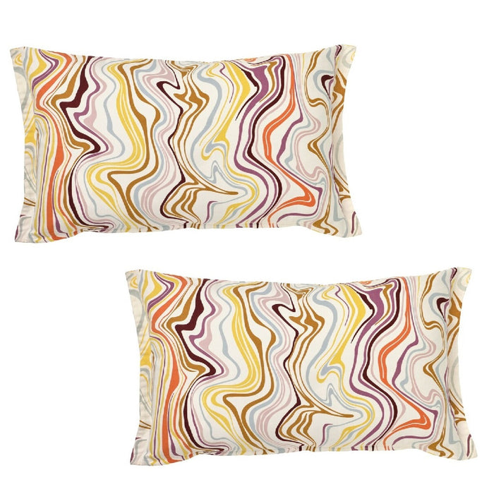 IKEA KLIPPNEJLIKA Cushion cover, off-white/multicolour, 40x58 cm (16x23 ") Pack of 2 70571497
