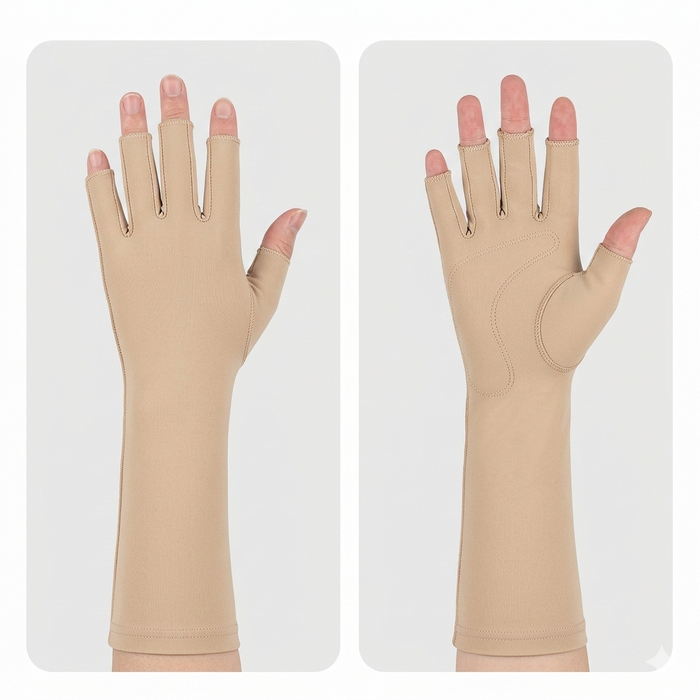 Digital Shoppy Arthritis Compression Gloves Outside Seams Fingerless Compression Gloves for Women Men Carpal Tunnel Swelling