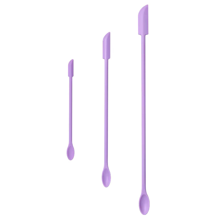 Digital Shoppy Food Grade Silicone Multi-Functional Bottle & Cream Jar Scraper 3 piece  ( purple )