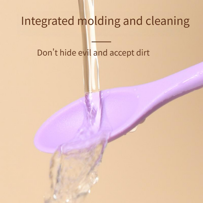 Digital Shoppy Food Grade Silicone Multi-Functional Bottle & Cream Jar Scraper 3 piece  ( purple )