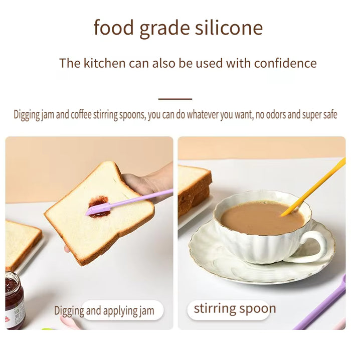 Digital Shoppy Food Grade Silicone Multi-Functional Bottle & Cream Jar Scraper 3 piece  ( purple )