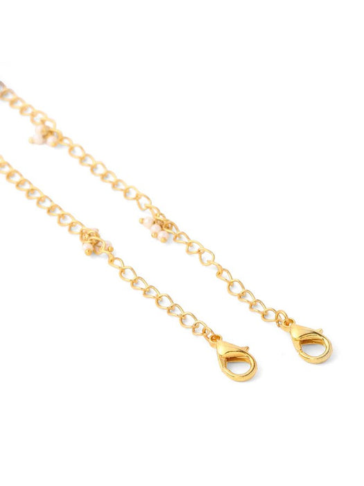 Digital Shoppy Pearl Drop Sunglass Chain, Gold-Toned Chain with Pearl Accents