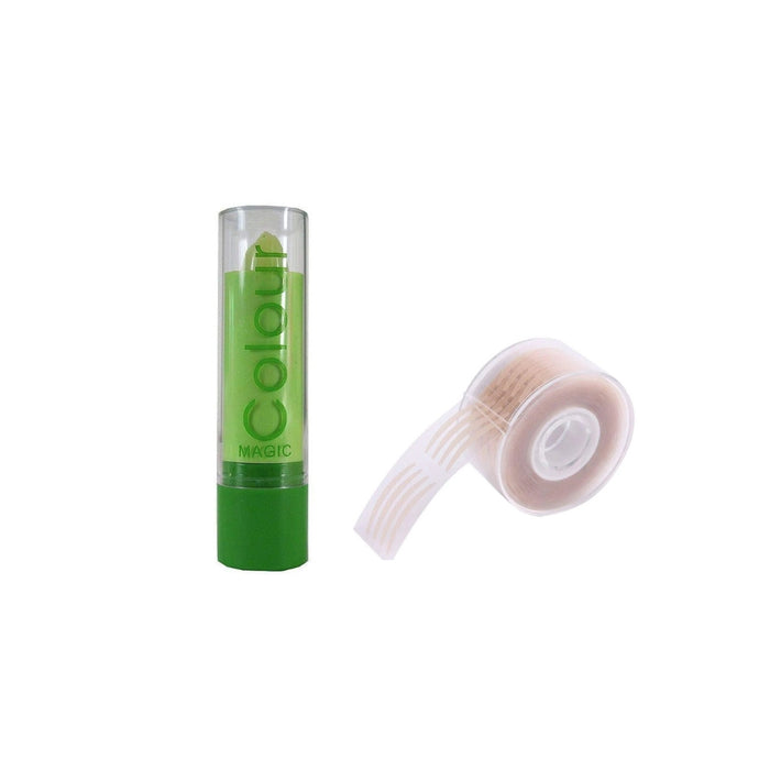 Digital Shoppy Eye & Lip Beauty Combo – 600PCS Invisible Double Eyelid Tape Stickers with Magic Color Changing Glossy Lip Balm