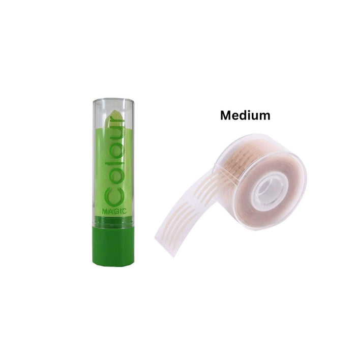 Digital Shoppy Eye & Lip Beauty Combo – 600Pcs Invisible Double Eyelid Tape Stickers ( M ) with Magic Color Changing Glossy Lip Balm