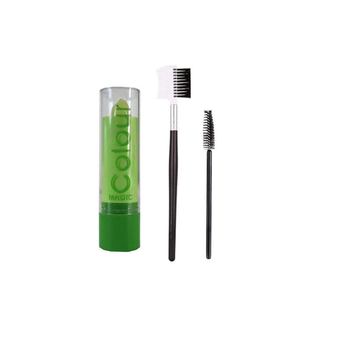 Digital Shoppy Beauty Combo – Magic Color Changing Moisturizing Lip Balm + Dual Purpose Eyelash & Eyebrow 2-in-1 Brush Combo