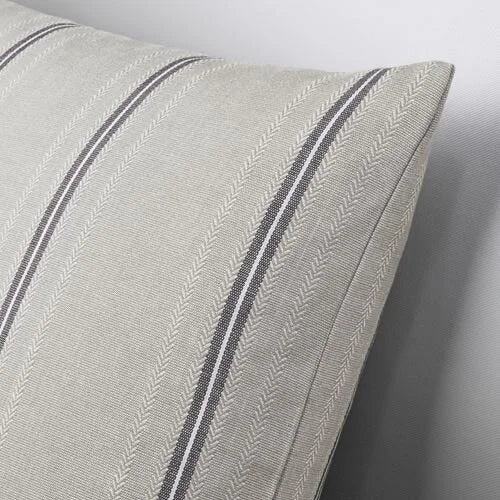 A close-up image of the soft and durable  grey/white,  cushion cover from IKEA-70506968